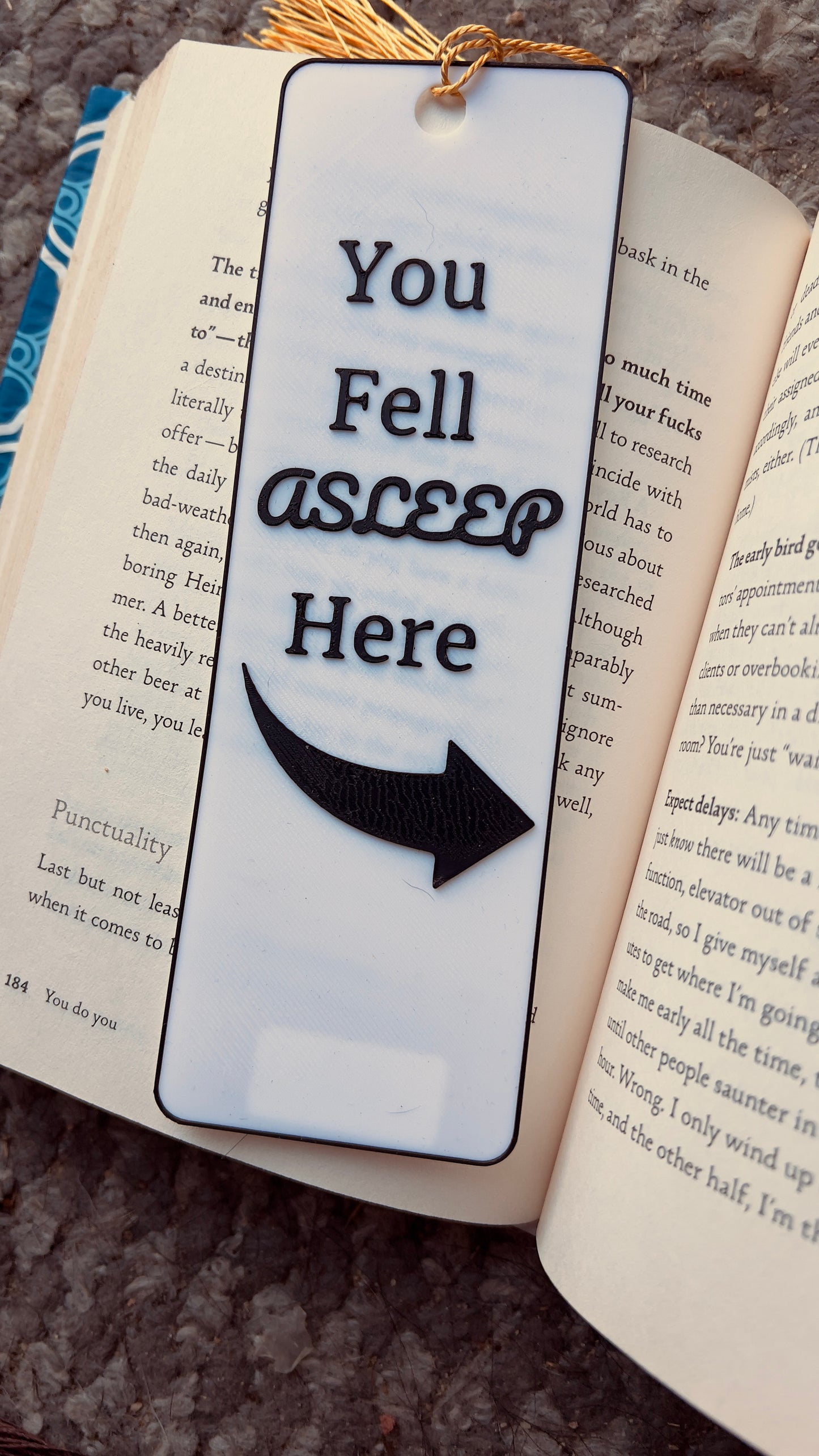 "You Fell Asleep Here" Bookmark