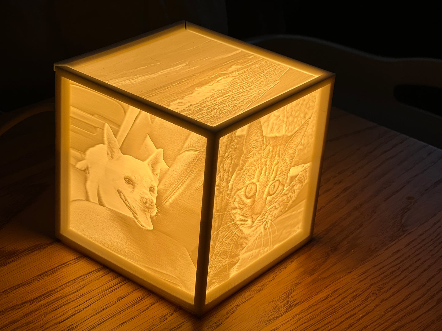 Custom 3D Printed Lithophane Light Box